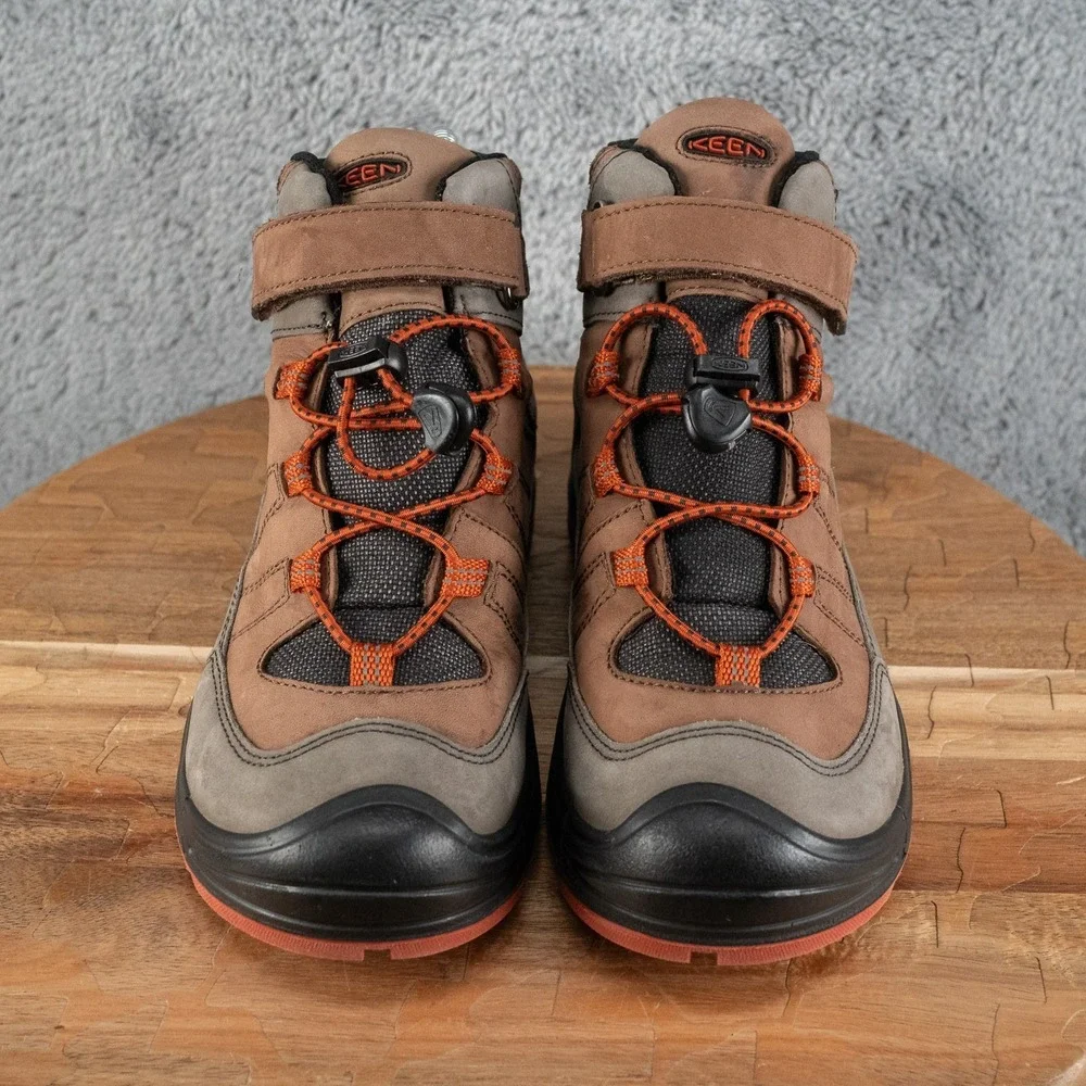 KEEN Z9519‎ Kids Brown Youth Redwood Mid WP Boot Size US 4 EU 36